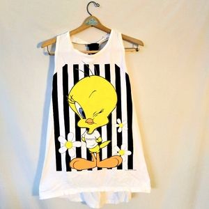 Vintage 90s racer back tank Tweety Looney Tunes